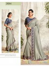 Soft Grey Colour Mahotsav Designer Dual Tone Silk Embroidery Work Party Wear Saree 21014